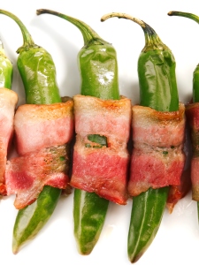 El Popular Chorizo poppers wrapped in bacon.